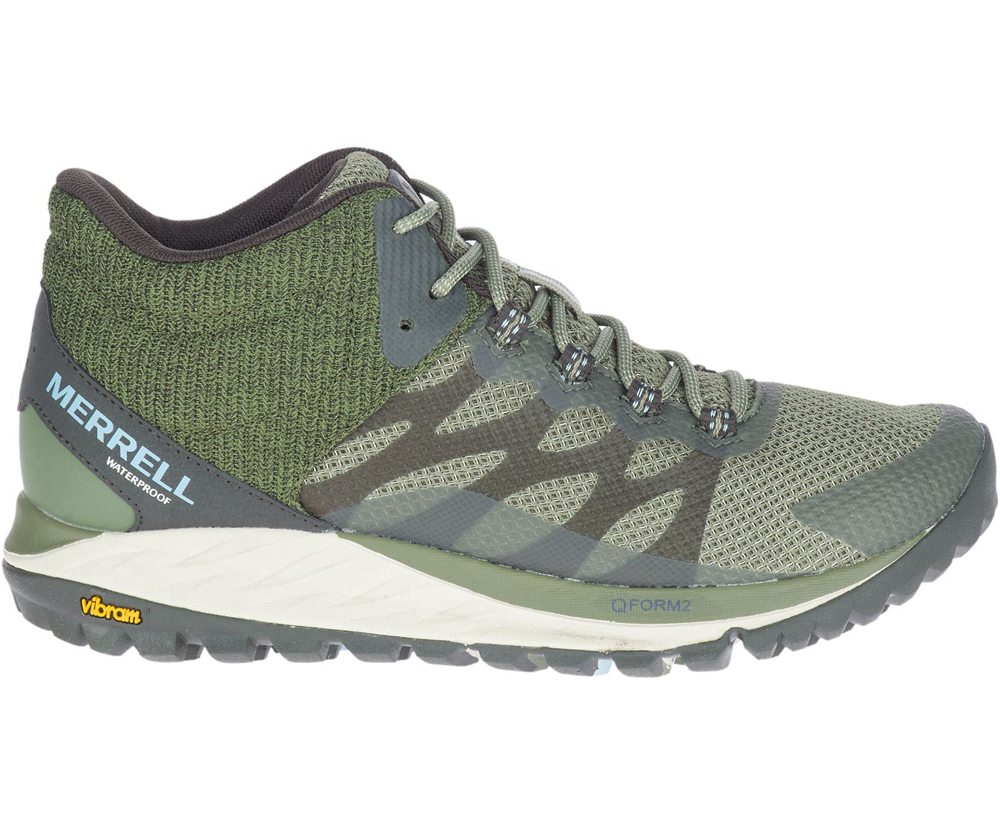 Merrell Sneakers Olive - Antora 2 Mid Waterproof Wide Width - Womens 31RKBJWEC